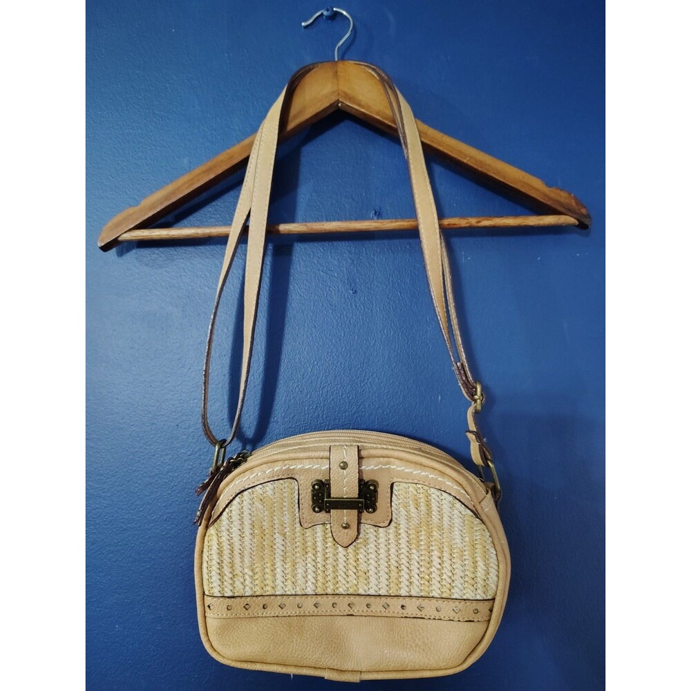 b.o.c Farrell Hill Straw Vegan Leather Crossbody
